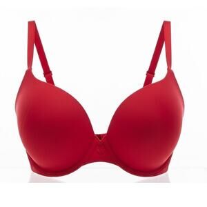 Victoria’s Secret Red Push Up Lace Bra 36D Underwire Sexy Lingerie Romantic